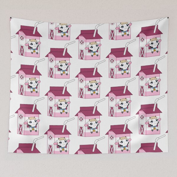 Item preview, Kawaii Strawberry Milk with Cow designed and sold by DesignsByHumbug.