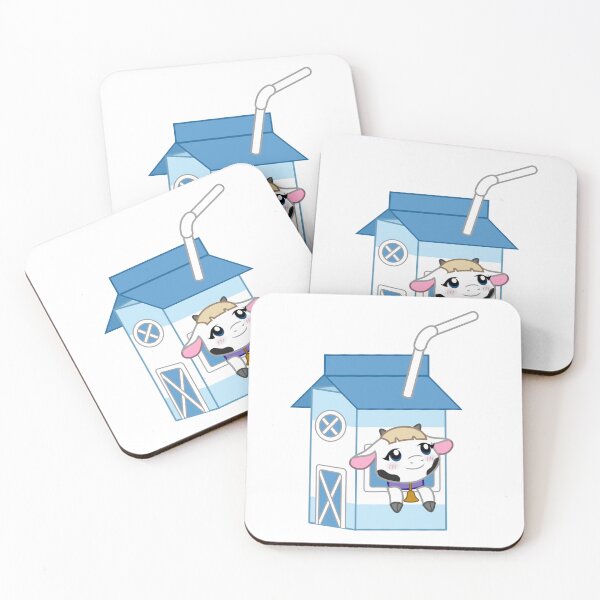 Item preview, Kawaii Blue Milk with Cow designed and sold by DesignsByHumbug.