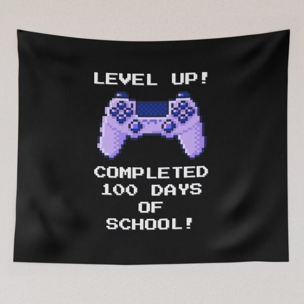 Item preview, Level Up! Completed 100 Days of School - Gaming Design designed and sold by MotivaChic.