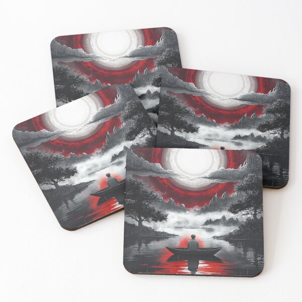 Item preview, Surrealistic landscape with boat and bright sky sun designed and sold by Sigtrix.