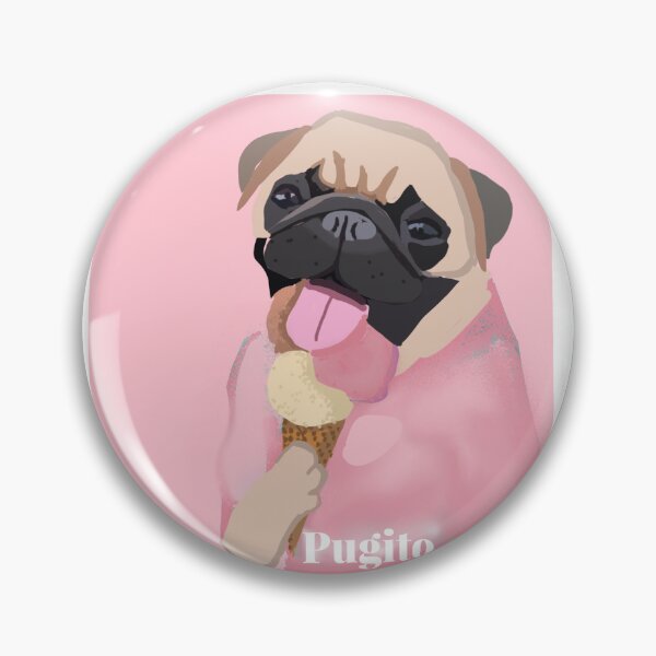 Item preview, Pugito eating gelato designed and sold by CuddlyFluffyPug.