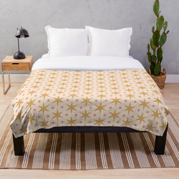 Item preview, Golden Stars and Pink Floral Pattern. designed and sold by Merbuda.