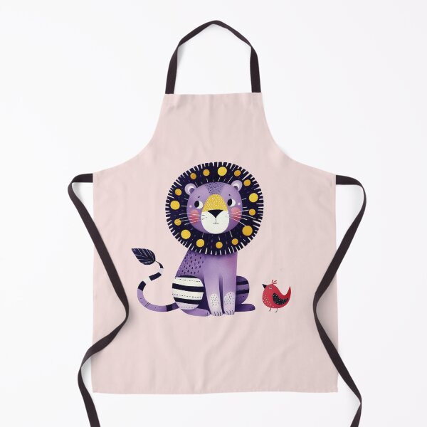 Item preview, A whimsical illustration of purple lion designed and sold by Beyondnote-Art.