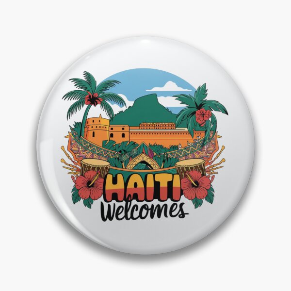 Item preview, Haiti Welcomes Flag Map Port-au-Prince, Cap-Haïtien designed and sold by AnimalsDH305.