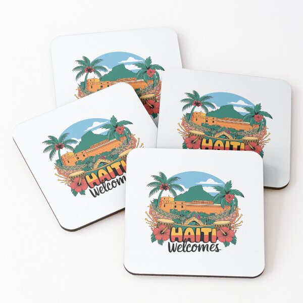Item preview, Haiti Welcomes Flag Map Port-au-Prince, Cap-Haïtien designed and sold by AnimalsDH305.