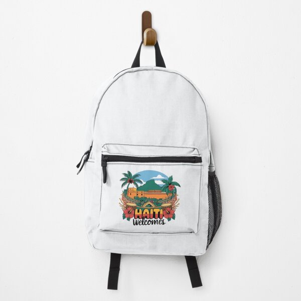 Item preview, Haiti Welcomes Flag Map Port-au-Prince, Cap-Haïtien designed and sold by AnimalsDH305.