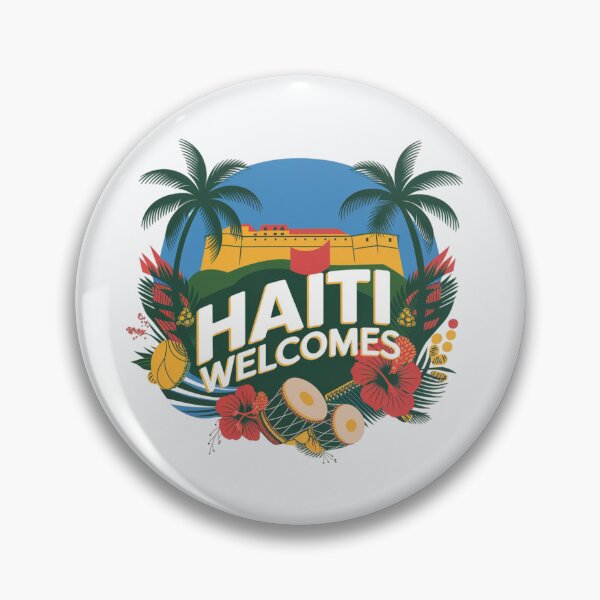 Item preview, Haiti Welcomes Flag Map Port-au-Prince, Cap-Haïtien designed and sold by AnimalsDH305.