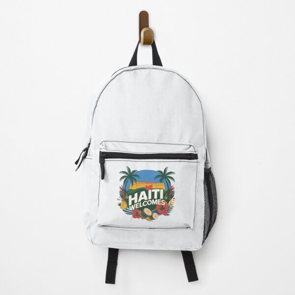 Item preview, Haiti Welcomes Flag Map Port-au-Prince, Cap-Haïtien designed and sold by AnimalsDH305.