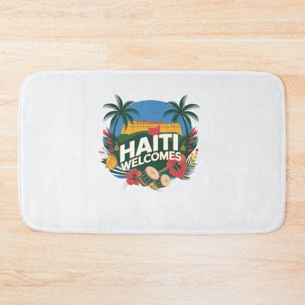 Item preview, Haiti Welcomes Flag Map Port-au-Prince, Cap-Haïtien designed and sold by AnimalsDH305.