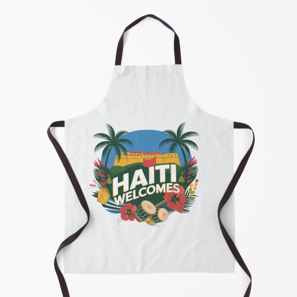 Item preview, Haiti Welcomes Flag Map Port-au-Prince, Cap-Haïtien designed and sold by AnimalsDH305.