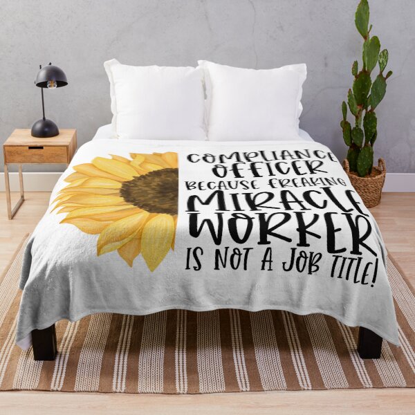 Item preview, Compliance Officer Because Freaking Miracle Worker Isn't A Job Title! - Sunflower designed and sold by TeesYouWant.