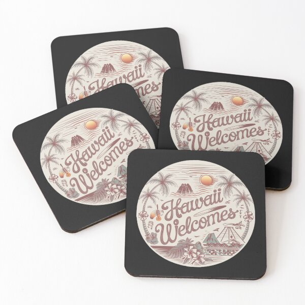 Item preview, Hawaii Welcomes Flag Map Honolulu, Waikiki, Mauna Kea designed and sold by AnimalsDH305.