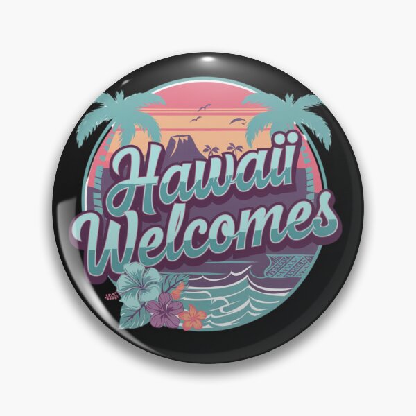 Item preview, Hawaii Welcomes Flag Map Honolulu, Waikiki, Mauna Kea designed and sold by AnimalsDH305.
