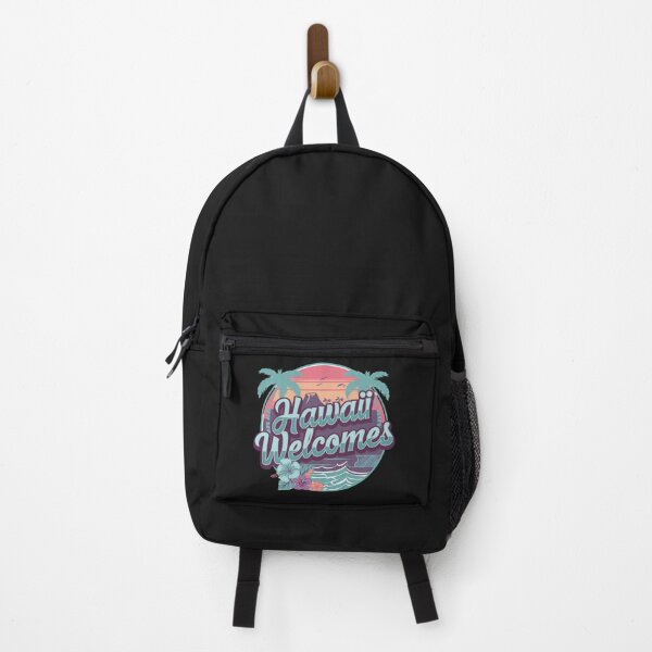 Item preview, Hawaii Welcomes Flag Map Honolulu, Waikiki, Mauna Kea designed and sold by AnimalsDH305.
