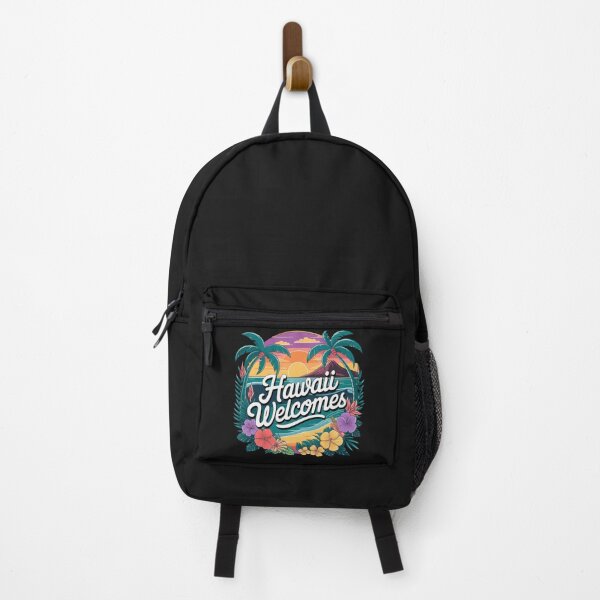 Item preview, Hawaii Welcomes Flag Map Honolulu, Waikiki, Mauna Kea designed and sold by AnimalsDH305.