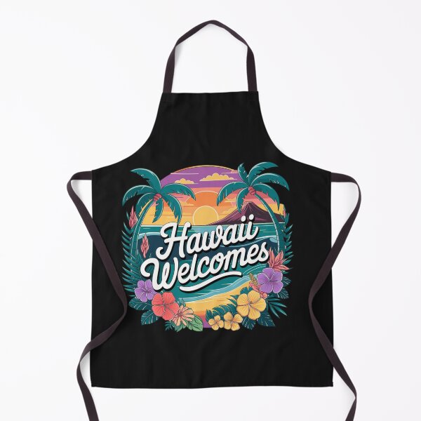 Item preview, Hawaii Welcomes Flag Map Honolulu, Waikiki, Mauna Kea designed and sold by AnimalsDH305.