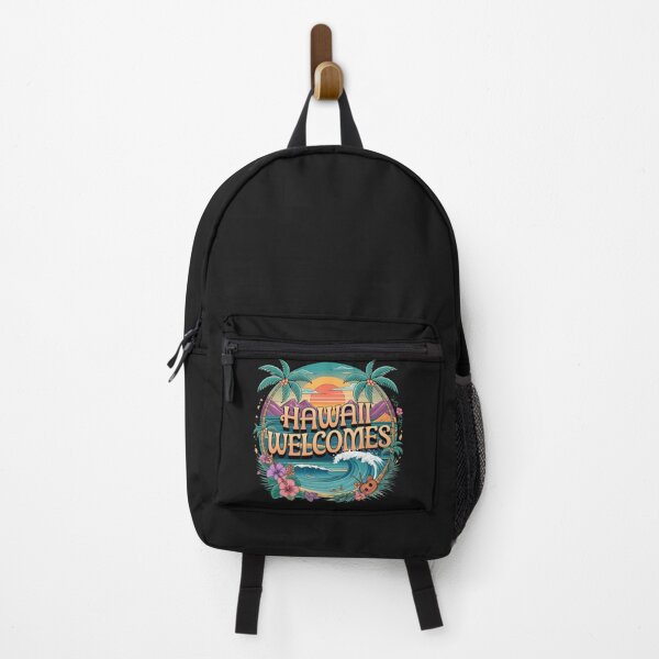 Item preview, Hawaii Welcomes Flag Map Honolulu, Waikiki, Mauna Kea designed and sold by AnimalsDH305.