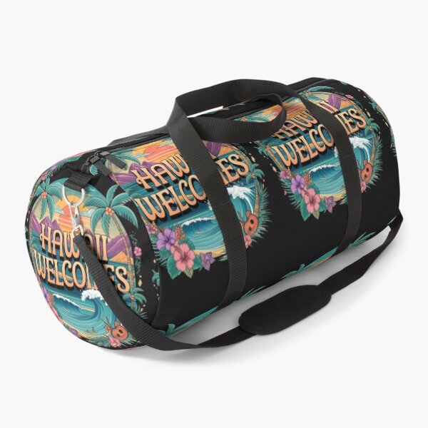 Item preview, Hawaii Welcomes Flag Map Honolulu, Waikiki, Mauna Kea designed and sold by AnimalsDH305.