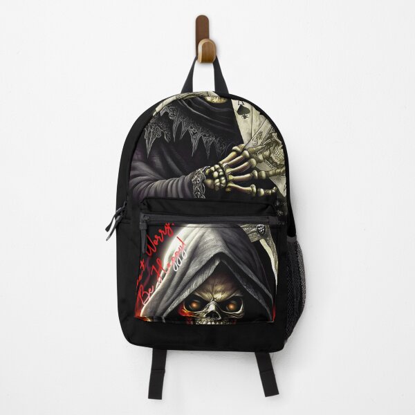 Item preview, Don’t Worry, Be Happy!, death, cards, dark fantasy, horrors, skull, bones, very scary, designed and sold by orthodox-icon.