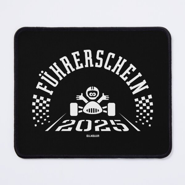 Item preview, Driving license 2025 (beginner driver / finish line / white) designed and sold by Roderix.