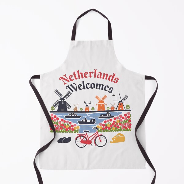 Item preview, Netherlands Welcomes Flag Map Amsterdam, windmills, tulips designed and sold by AnimalsDH305.