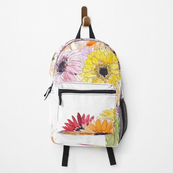Item preview, hand painted colorful Barberton Daisy Gerbera Watercolor Gerbera daisy  designed and sold by ColorandColor.