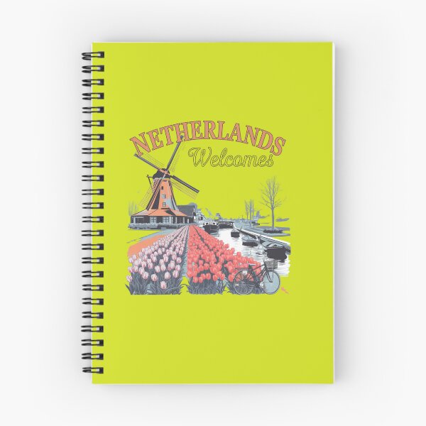 Item preview, Netherlands Welcomes Flag Map Amsterdam, windmills, tulips designed and sold by AnimalsDH305.