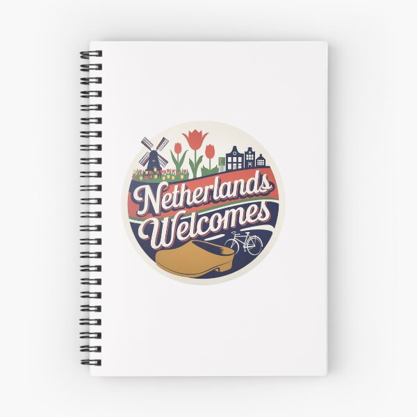Item preview, Netherlands Welcomes Flag Map Amsterdam, windmills, tulips designed and sold by AnimalsDH305.