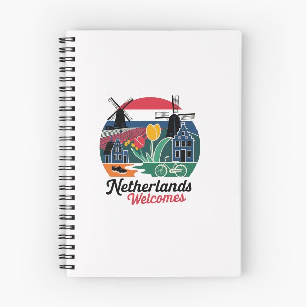 Item preview, Netherlands Welcomes Flag Map Amsterdam, windmills, tulips designed and sold by AnimalsDH305.