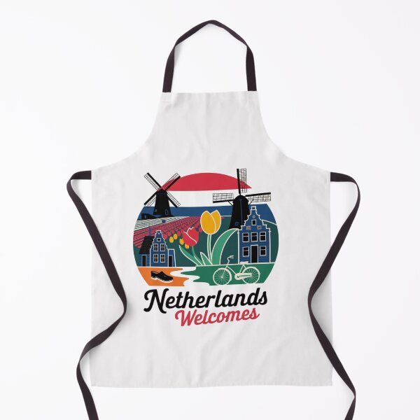 Item preview, Netherlands Welcomes Flag Map Amsterdam, windmills, tulips designed and sold by AnimalsDH305.