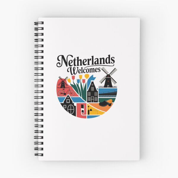 Item preview, Netherlands Welcomes Flag Map Amsterdam, windmills, tulips designed and sold by AnimalsDH305.