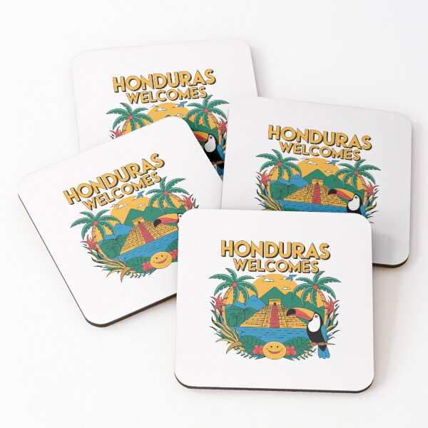 Item preview, Honduras Welcomes Flag Map Tegucigalpa, Copán, Roatán designed and sold by AnimalsDH305.