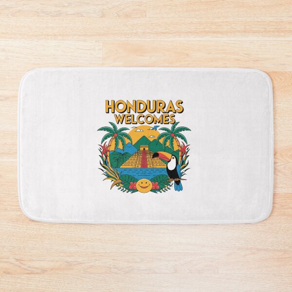 Item preview, Honduras Welcomes Flag Map Tegucigalpa, Copán, Roatán designed and sold by AnimalsDH305.
