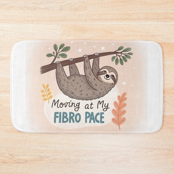 Item preview, Moving at My Fibro Pace - Cute Sloth Fibromyalgia Awareness Design designed and sold by Vago.