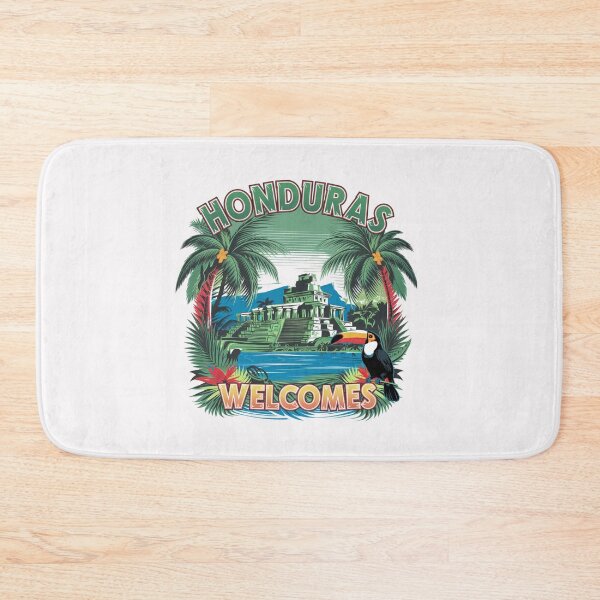 Item preview, Honduras Welcomes Flag Map Tegucigalpa, Copán, Roatán designed and sold by AnimalsDH305.