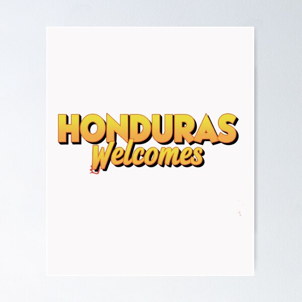 Item preview, Honduras Welcomes Flag Map Tegucigalpa, Copán, Roatán designed and sold by AnimalsDH305.
