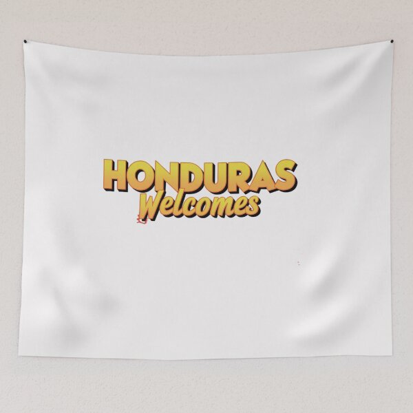Item preview, Honduras Welcomes Flag Map Tegucigalpa, Copán, Roatán designed and sold by AnimalsDH305.