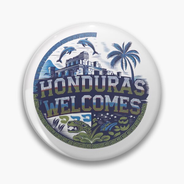 Item preview, Honduras Welcomes Flag Map Tegucigalpa, Copán, Roatán designed and sold by AnimalsDH305.