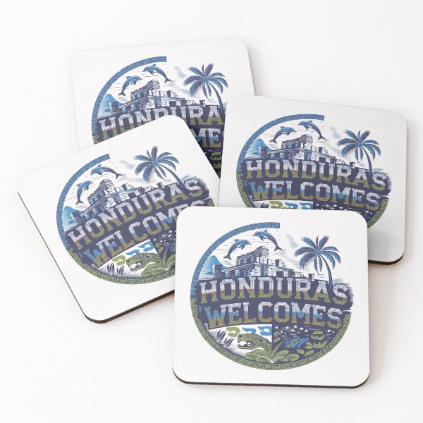 Item preview, Honduras Welcomes Flag Map Tegucigalpa, Copán, Roatán designed and sold by AnimalsDH305.