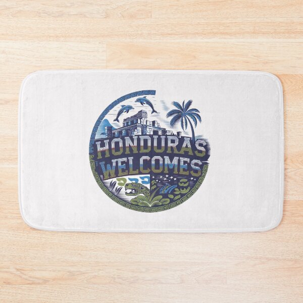 Item preview, Honduras Welcomes Flag Map Tegucigalpa, Copán, Roatán designed and sold by AnimalsDH305.