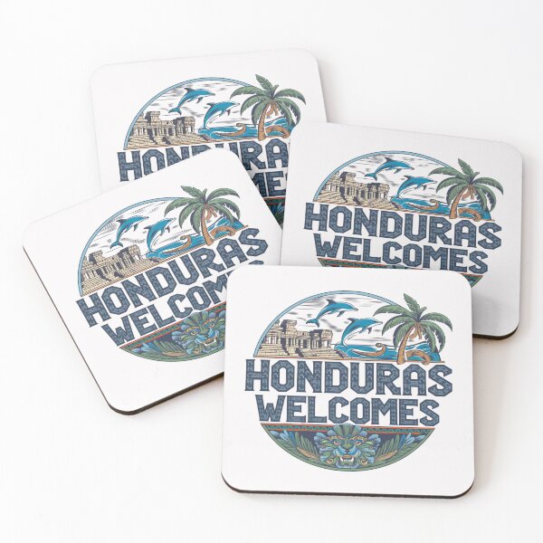 Item preview, Honduras Welcomes Flag Map Tegucigalpa, Copán, Roatán designed and sold by AnimalsDH305.