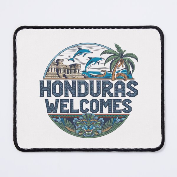 Item preview, Honduras Welcomes Flag Map Tegucigalpa, Copán, Roatán designed and sold by AnimalsDH305.