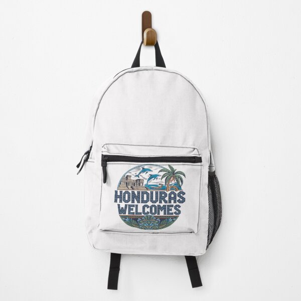 Item preview, Honduras Welcomes Flag Map Tegucigalpa, Copán, Roatán designed and sold by AnimalsDH305.