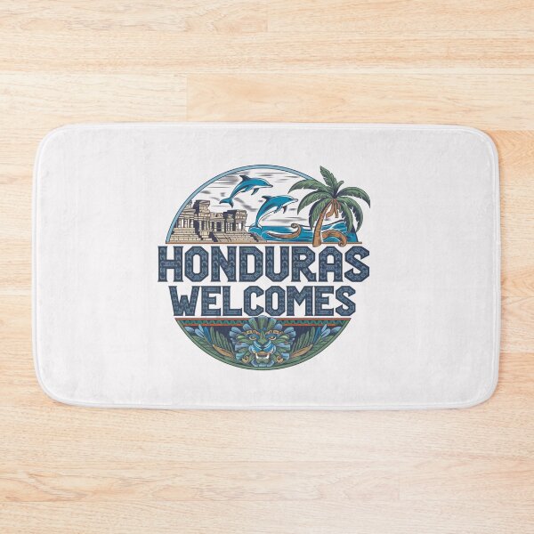Item preview, Honduras Welcomes Flag Map Tegucigalpa, Copán, Roatán designed and sold by AnimalsDH305.