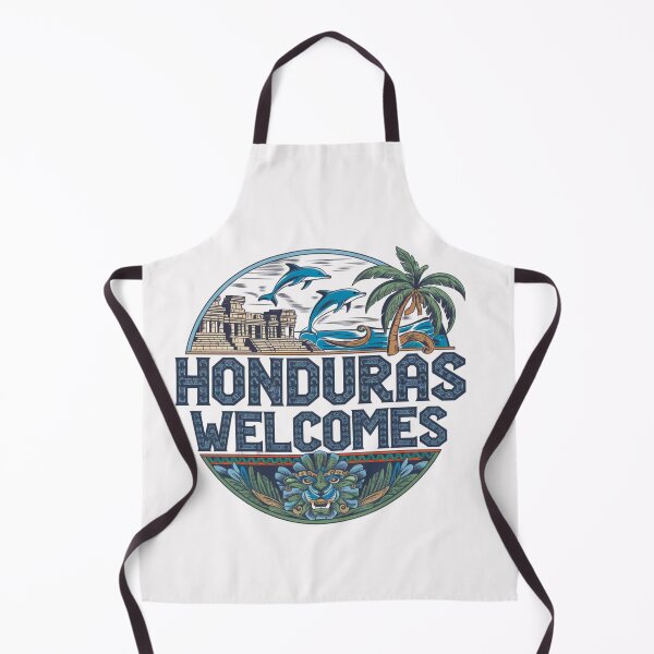 Item preview, Honduras Welcomes Flag Map Tegucigalpa, Copán, Roatán designed and sold by AnimalsDH305.