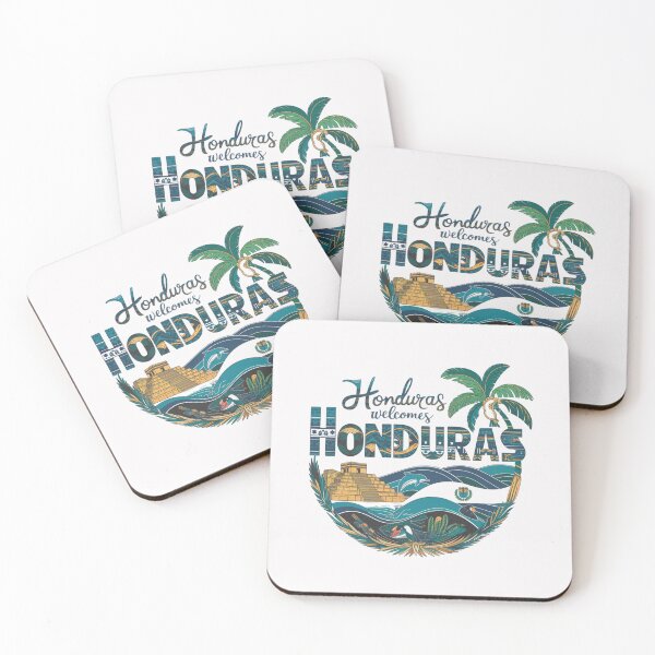 Item preview, Honduras Welcomes Flag Map Tegucigalpa, Copán, Roatán designed and sold by AnimalsDH305.