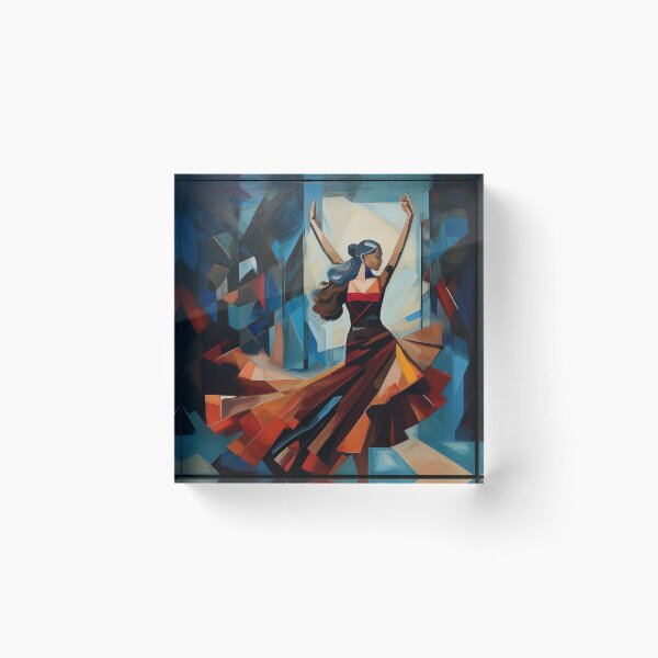 Item preview, Cubist Flamenco Dancer spinning designed and sold by Boxing Kangaroo Retail Company.
