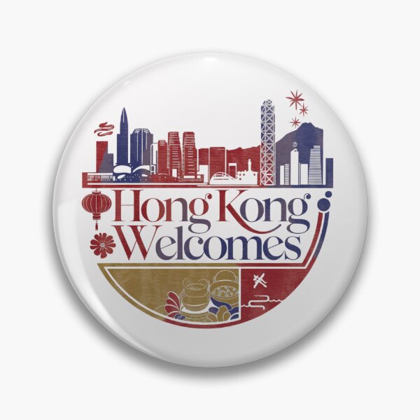 Item preview, Hong Kong Welcomes Flag Map Victoria Harbour, skyscrapers designed and sold by AnimalsDH305.