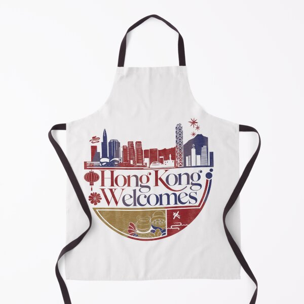 Item preview, Hong Kong Welcomes Flag Map Victoria Harbour, skyscrapers designed and sold by AnimalsDH305.