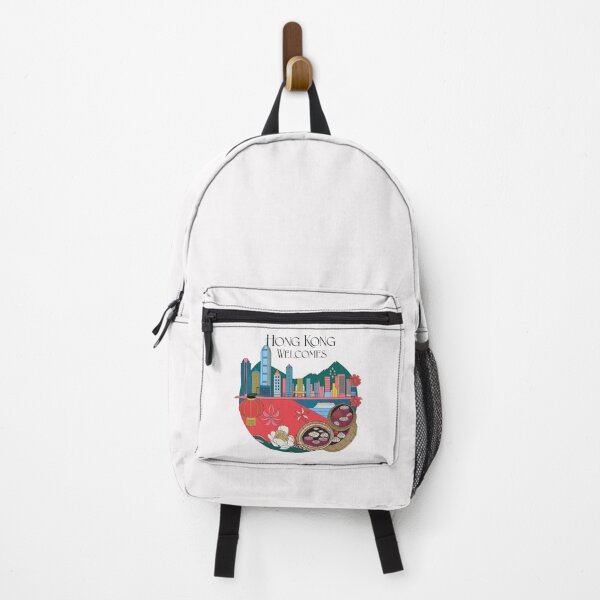 Item preview, Hong Kong Welcomes Flag Map Victoria Harbour, skyscrapers designed and sold by AnimalsDH305.